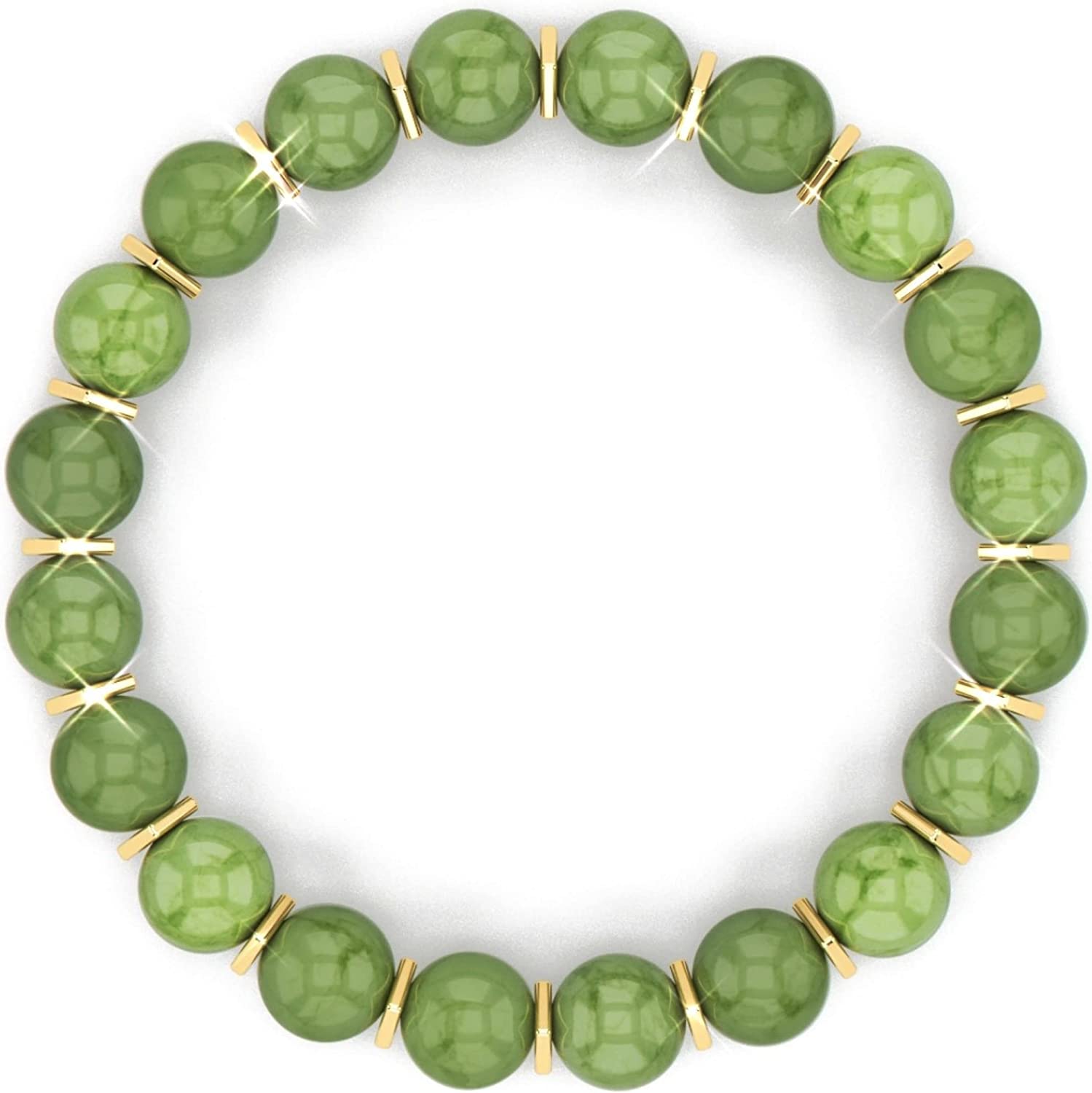 Green Jade Bracelet for Men Women Entrepreneur Business Luck, MONEY ATTRACTION Chakra Bracelets for Women, Bead Bracelets for Women, Maximum Money Wealth Abundance Bracelet, Prosperity Good Luck Feng Shui, Jade Bracelet Goals Manifestation Chakra Bracelet - Image 1